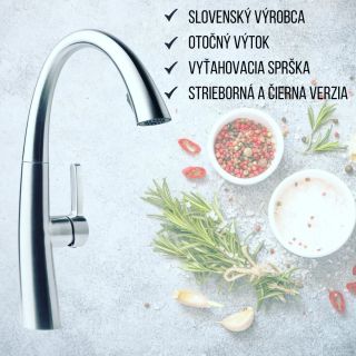 V našej starostlivo zostavenej ponuke kuchynských batérií nájdete i produkty od overeného slovenského výrobcu SLOVARM....